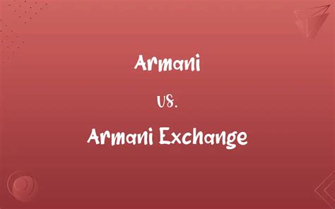 Armani vs exchange price difference